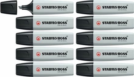 Markeerstift STABILO Boss Original 70/194 pastel mistig grijs - 10 stuks