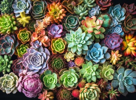 Legpuzzel - Kunstpuzzel - Ontspanning - Gedetailleerd kunstwerk - 1000 stukjes - Succulente symfonie