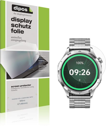 dipos – 6x Matte Beschermfolie geschikt voor Mibro GT (46mm) | Krasbestendige & antireflecterende Screenprotector Ultra-Thin
