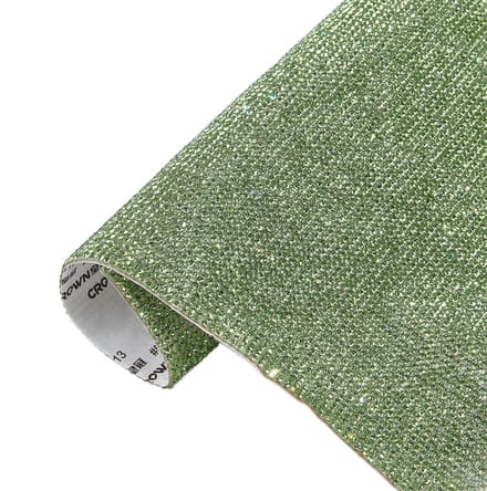 Dailygoods - Bling Strass Sticker 19 x 24 cm, Diep Groen voor Decoratie