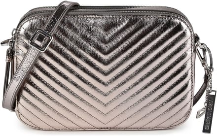 LES VISIONNAIRES Lola Crossbody tas Leder 24.5 cm - Dames - dark silver-silver metal