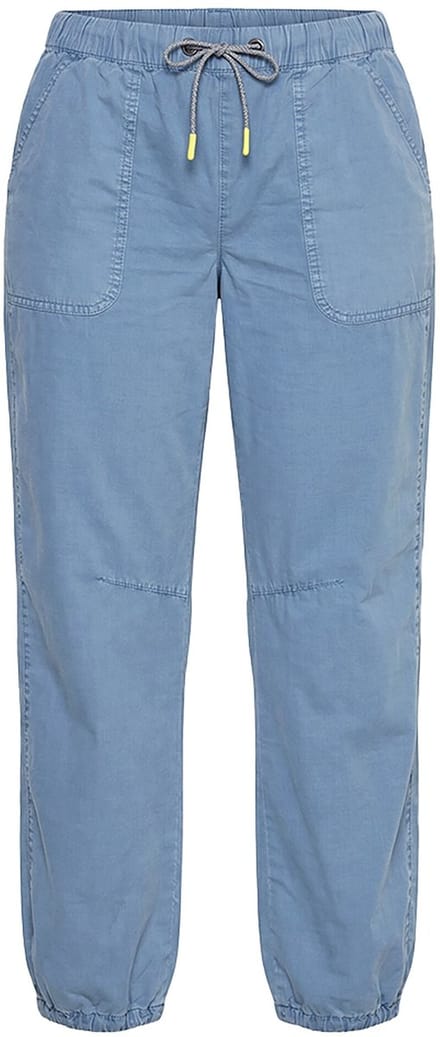 Laurasøn - Dames - Wijde broek elastische tailleband trekkoorden - Blauwgrijs - Maat 56