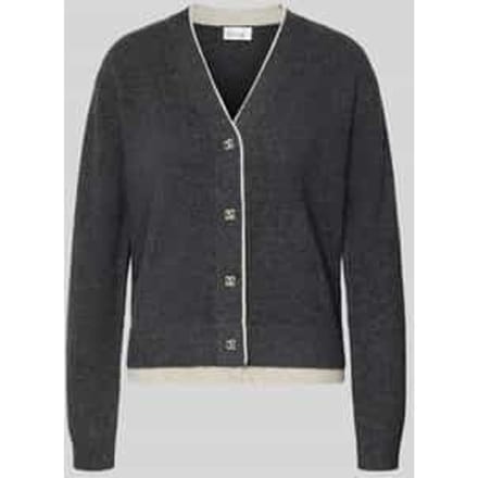 Cardigan van wol met V-hals, model 'Tracy'