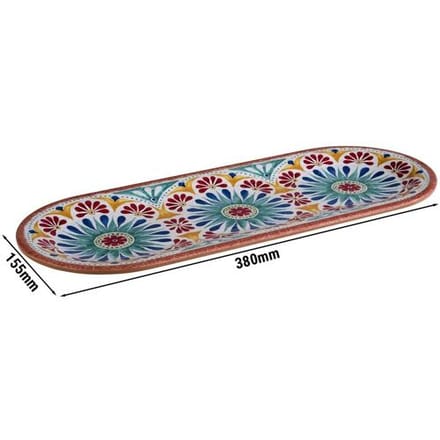 GGM Gastro (6 Stück) Teller - ARABESQUE - Melamin - 380x155mm