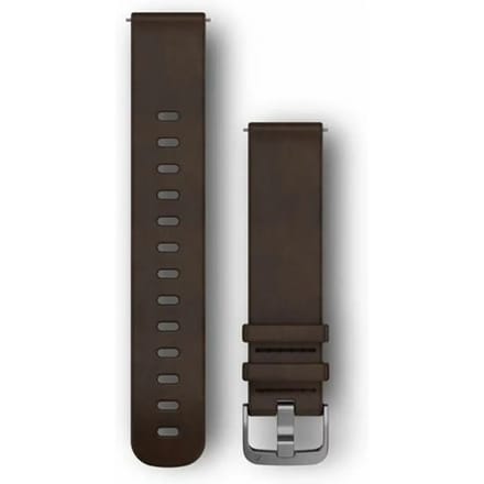 Garmin Quick Release Leren Horlogebandje - 20mm Polsbandje - Wearablebandje - Donkerbruin
