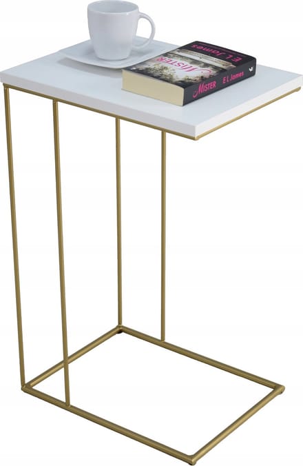 FutuStal - Bijzettafel - Zwart/Bruin - Roestvrij - Elegant