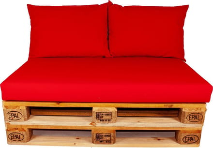 Palletkussens set plof Rood 120x80x10 cm