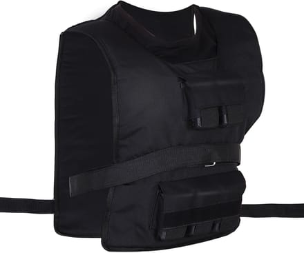 20 kg Gewichtsvest verstelbaar - zwart
