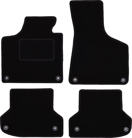 Zwarte veloursmatten voor: Audi A3 8P hatchback, sportback, cabrio (2003-2011)