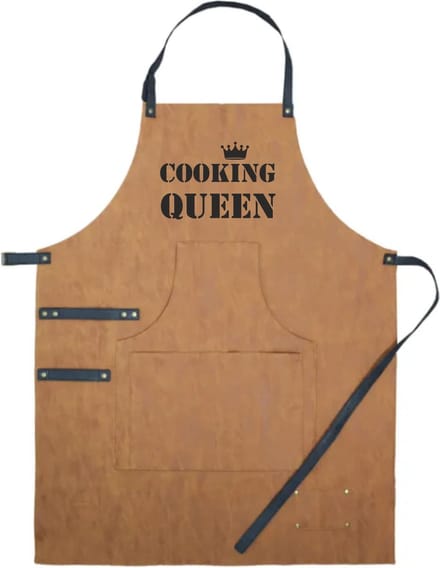 Schort Luxe Cooking Queen | Moederdag | Moederdag cadeautje | Leder look