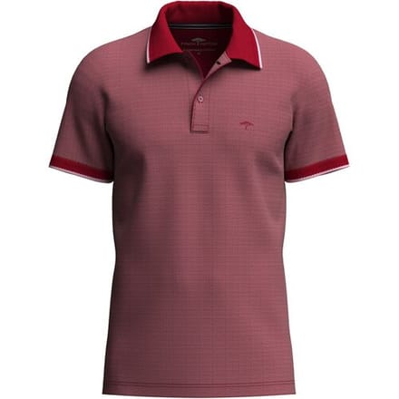 Fynch-Hatton Polo 2-Tone Piqué Fine Details Cranberry Red / male