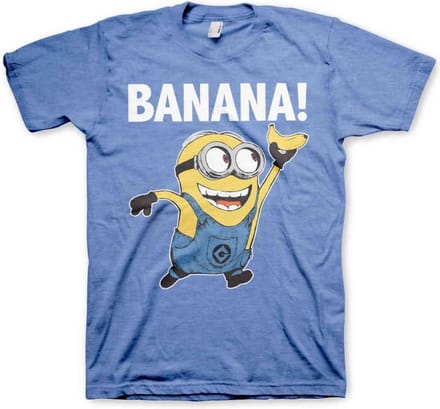 Minions Heren Tshirt -S- Banana! Blauw