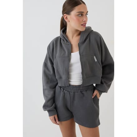Dames Dsgn Studio Losse Pasvorm Sweat Short | Charcoal | Maat: XS
