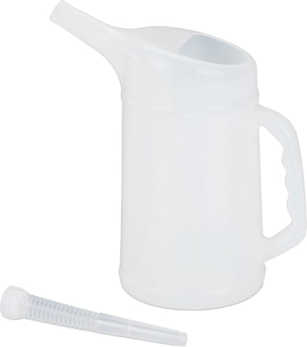 oliekan - 2 liter - flexibele tuit - auto - kunststof - wit