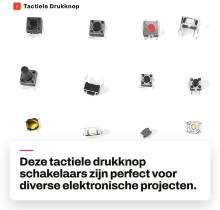 Dailygoods - Tactiele Drukknop Schakelaar Assortiment (125 stuks)