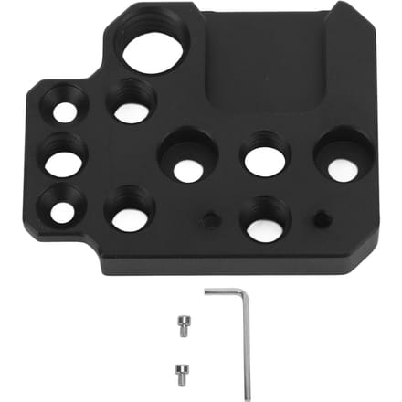 Snelkoppelingsplaat Aluminiumlegering Camera Stabilisator Uitbreidingsmontagebasis met 1/4 3/8 Inch black