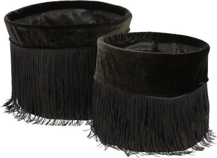 Plantenzak - Romy Pot D.groen Set Van 2 - H26xd30cm
