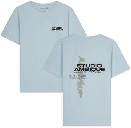 AMBIQUE - Ace T-Shirt - 134 ice blue - Maat 170/176