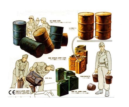Tamiya Modelbouwpakket Militaire voertuigen - 35026 Jerrycans and Drums Plastic - 1:35 - Modelbouw