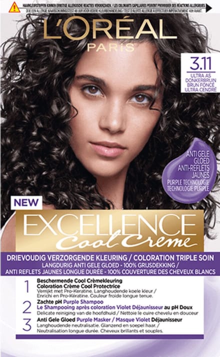 6x L'Oréal Excellence Cool Cream 3.11 - Ultra Ash Donkerbruin