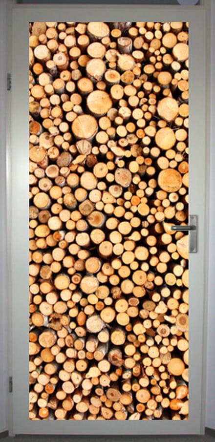 Deurposter 'Hout 1' - deursticker 75x195 cm