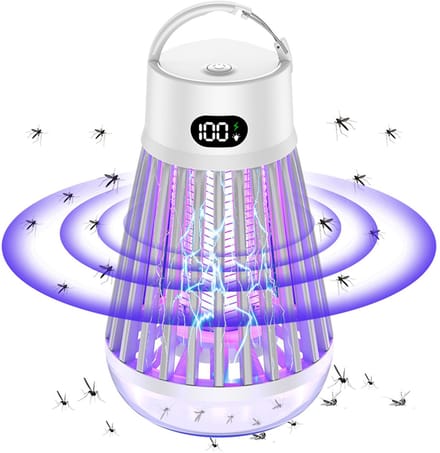 Insectenverdelger - UV Muggenlamp - Muggen Lamp Elektrisch - Mosquito Camping Lamp - wit
