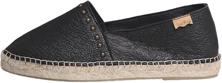 Platte leren espadrilles voor dames met studs | MALTA