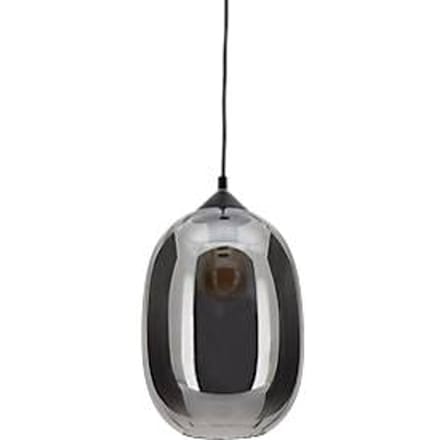 Strada plafondlamp, glas, spiegelgrijs, B 200 x D 200 x H 400 mm, E27, meet by Paperflow