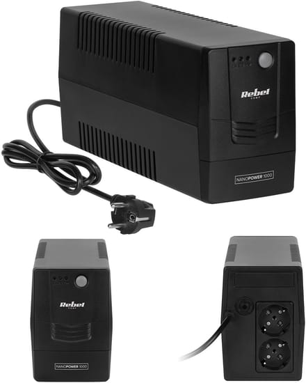Rebel Nanopower Serie - UPS - 1000VA - 600W - Intuïtieve Bediening