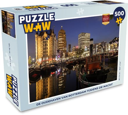 Puzzel Rotterdam - Haven - Licht - Legpuzzel - Puzzel 500 stukjes