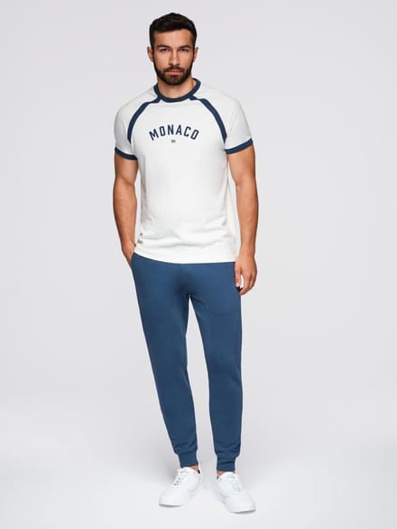 OMBRE Broek - Regular Fit - Katoen - Effen Donkerblauw XL