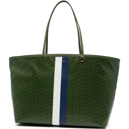 Tory Burch groene vrouw racer tote zak