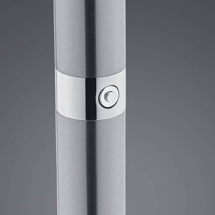 HELL LED vloerlamp Findus, 1-lamp, nikkel