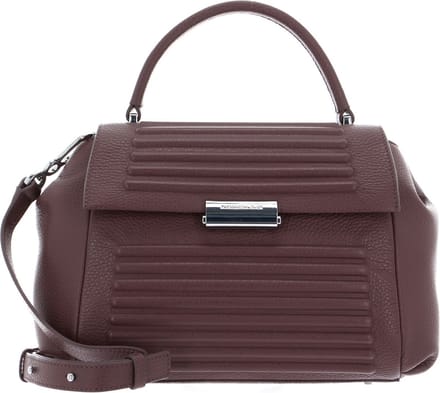 MANDARINA DUCK Leren Handtas Schoudertas I-Con Handbag Balsamic Oud roze
