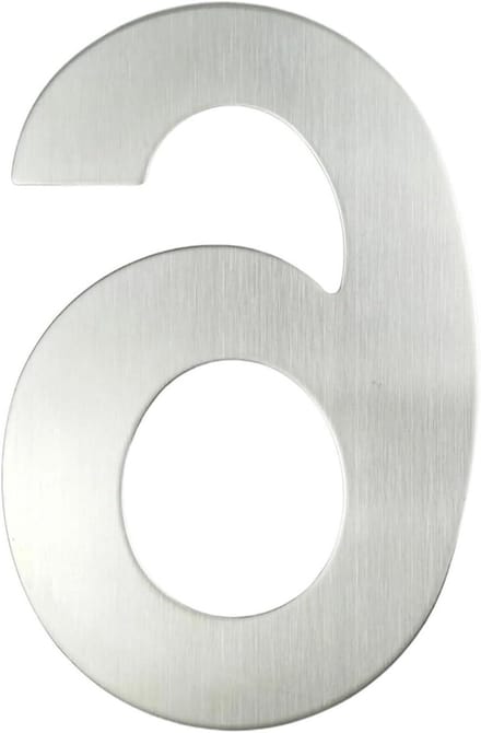 Huisnummer Plaat - Adres Nummer - Huis Herkenning - Drijvend Effect - 20 cm - Zilver