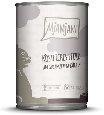 MjAMjAM Cat - Leckere Mahlzeiten Dose 6x400g | Pferd & Kürbis