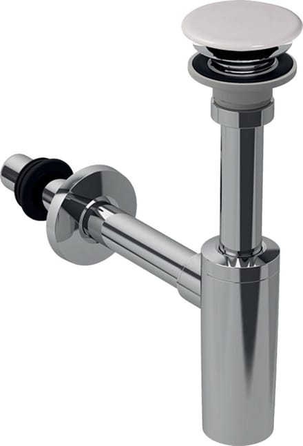 Geberit Wastafelsiphon Plugdeksel One: D=32Mm G=1 1/4" Wit/Gl-Chr.