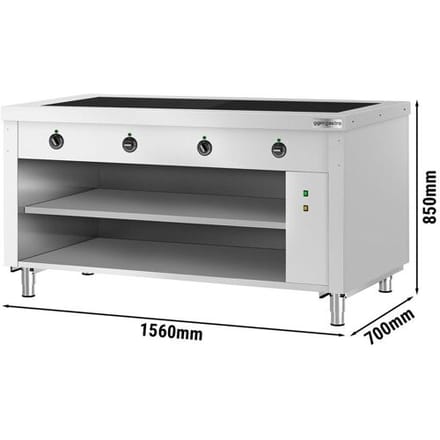 GGM Gastro Buffettheke KOPENHAGEN - 1560mm - mit Warmhalteplatte - Edelstahl