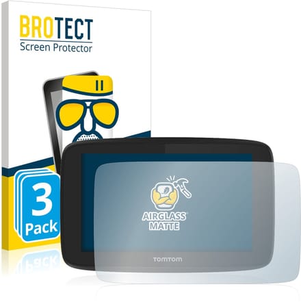 BROTECT - Screenprotector voor TomTom Go Professional 520 - Folie Beschermfolie Beschermglas matte 3 Stuks