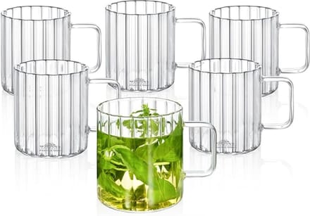 Wilmax England Borosilicaatglas Mok 550 ml Set van 6
