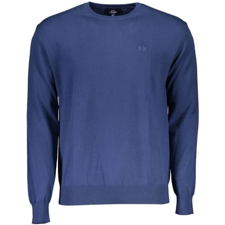 La Martina Blauw Katoenen Heren Trui