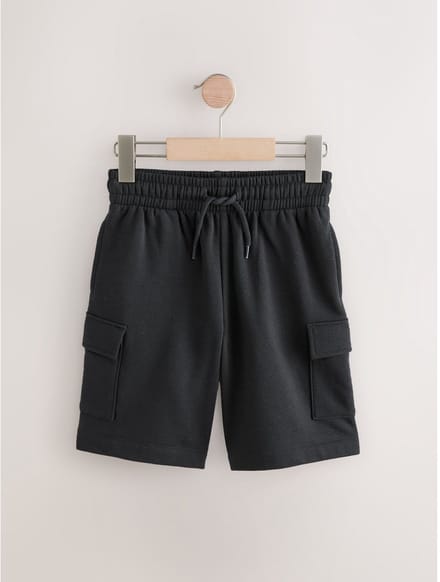 Next - Jongens - Cargoshort van jersey - Zwart
