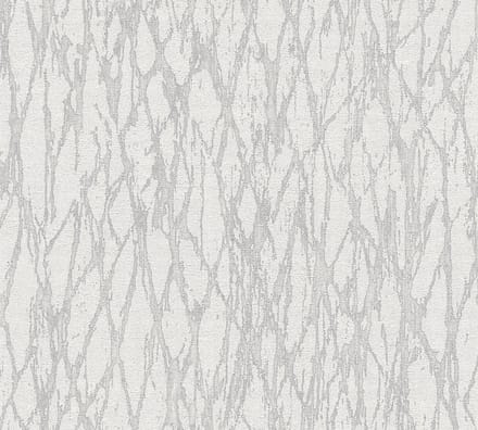 ABSTRACT BEHANG | Lijnen - Wit Grijs Zilver - Living Walls Smart Surfaces