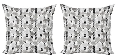 ABAKUHAUS Kussenhoes Set 2x40x40 cm – Dubbelzijdig Bedrukt
