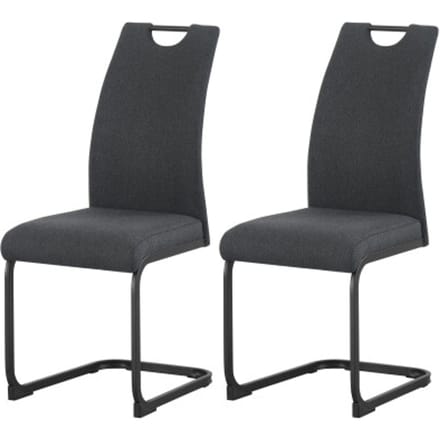 Furnilux Hanna stoel set van 2 in antraciet moderne design fauteuils