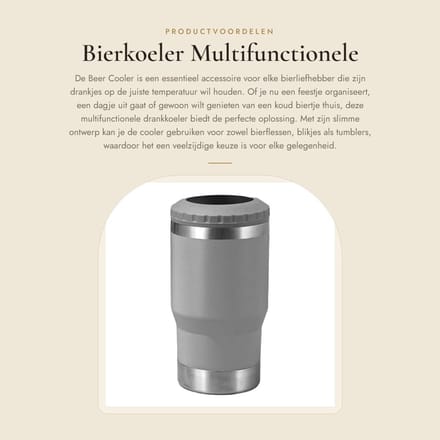 Dailygoods- Bierkoeler Multifunctioneel Ontwerp - Blikjeskoeler - Flessenkoeler - Temperatuurbehoud - Draagbaar - Compact - Drankkoeler