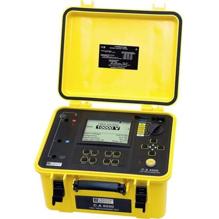 Chauvin Arnoux C.A 6550 Isolatiemeter 500 V, 1000 V, 2500 V, 5000 V, 10000 V 25 TΩ