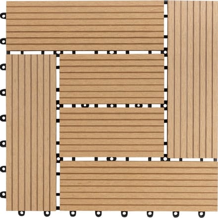 Karat Vlondertegel - Terrastegel - Tuintegel - Classic - Teak - 30 x 30 cm