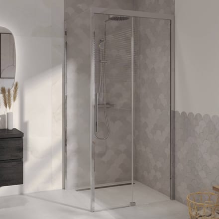 Ben IMotion zijwand links t.b.v. schuifdeur 90x206cm chroom/helder glas