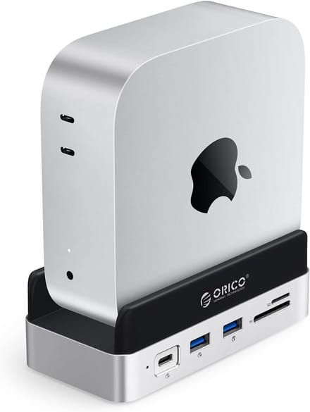 Dockingstation voor Mac mini M4/M4 Pro met 1TB NVMe SSD en USB-C Hub functies